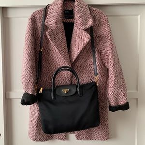 Prada Flap Tessuto Saffiano Leather Crossbody